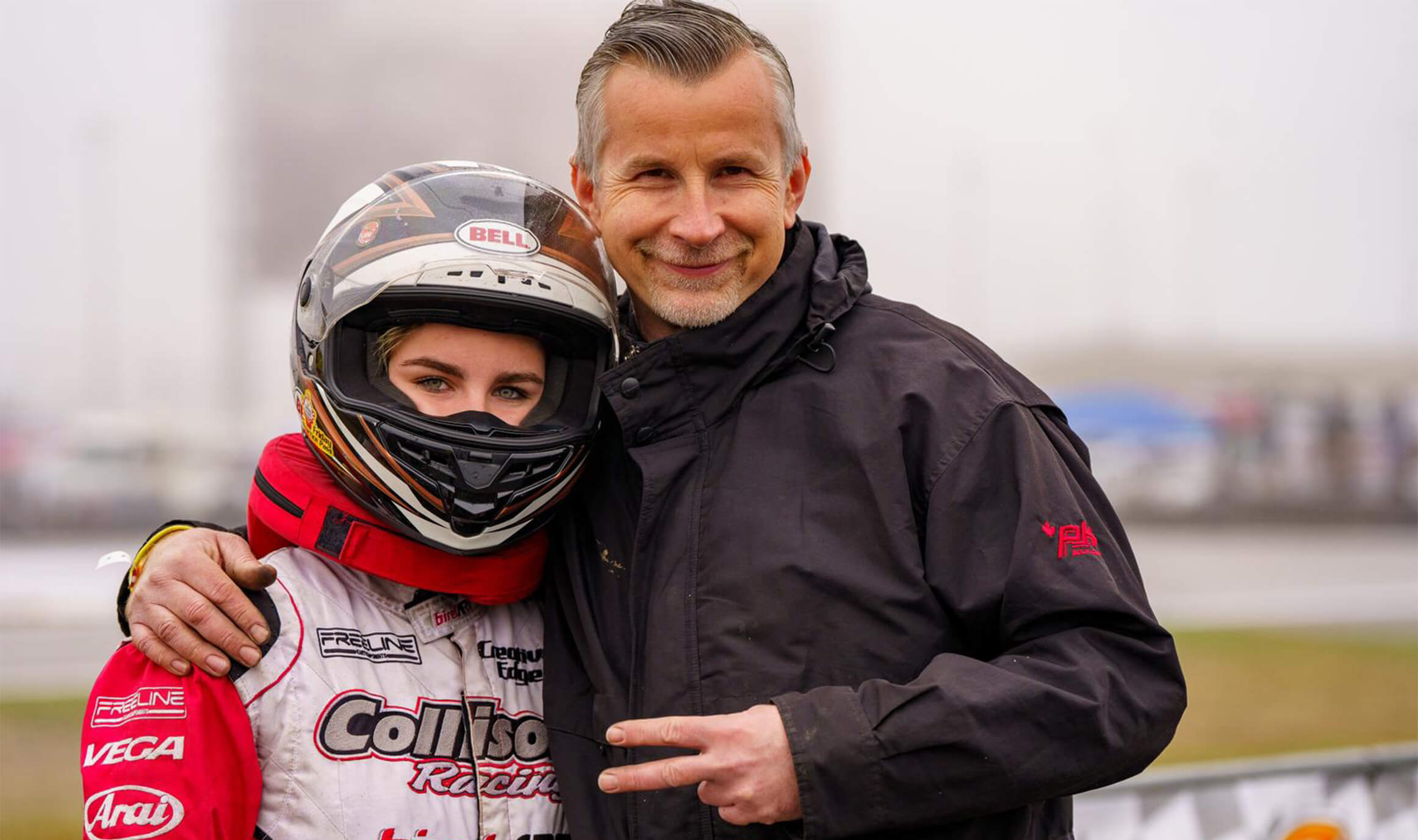 Natalia Wietki and Rafal Wietki karting